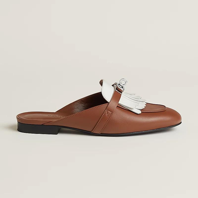 Giày Hermes Oz Mule Nữ Nâu